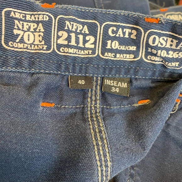 Kontra CAT 2- Fire Retardant Men's Blue Cargo Pants Bundle of 2 pairs - Picture 12 of 14